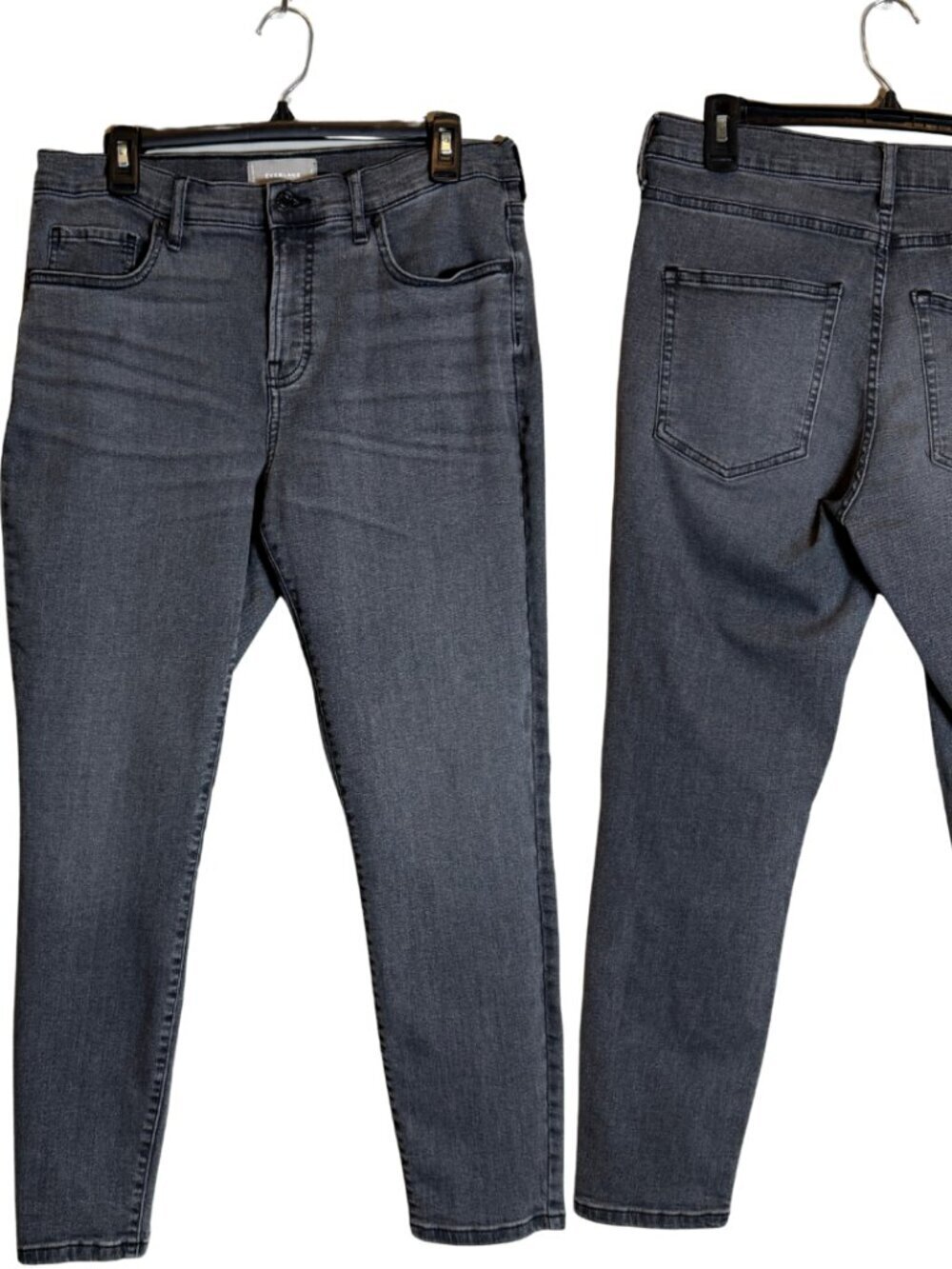 Everlane Mid-Rise Slim Ankle Denim Jeans Women's 32 Black Minimalist Casual Chic